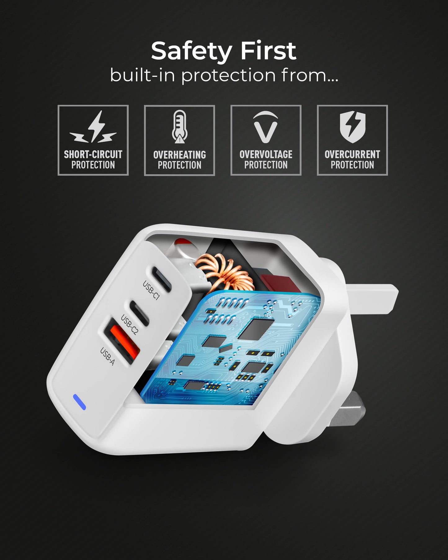 Masterplug Super-Fast USB Charging Plug