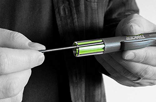 TRACER Deep Hole Construction Pencil with TRACER Site Holster (120mm, Extendable 2B Construction Pencil with Inbuilt Sharpener)
