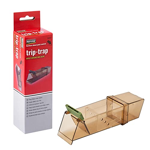 Pest Stop Trip Traps for Indoors - Durable Reusable Snap Rats Trap for Rodent Control - Mouse Traps for Home and Office - Easy to Clean - Safe and Secure - Single Boxed Trap