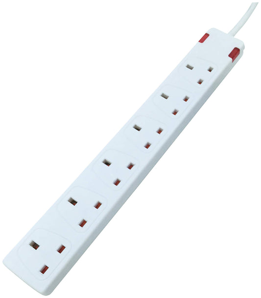 Eagle 6 Gang Extension Lead with Neon Indicator