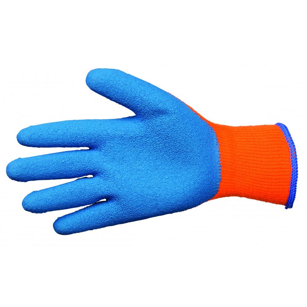 OX OX-S248609 Thermal Grip Gloves, Orange/Beige, Size 9
