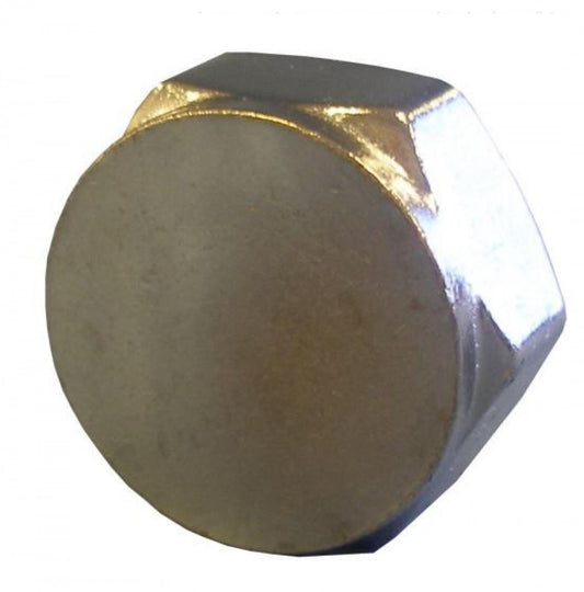 3/4" Chrome Plated Brass Threaded Cap - Pack of 2