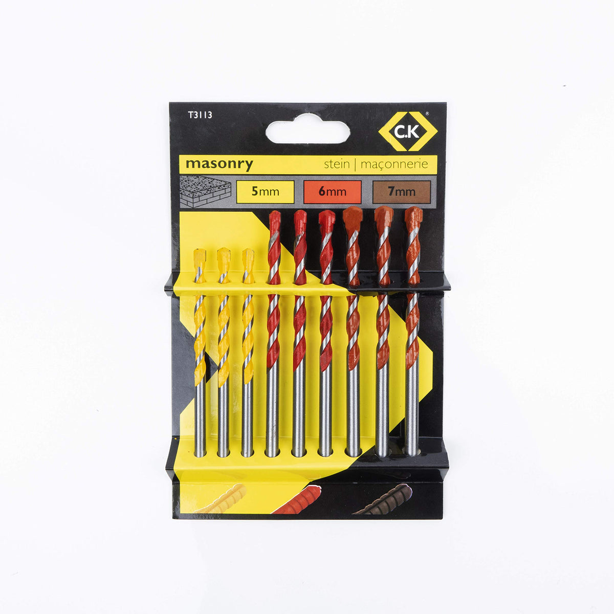 C.K T3113 Masonry Colour Drill Bit Set of 9