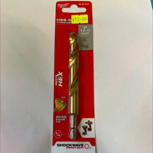 Milwaukee impact Metal drill bit 12.0mm