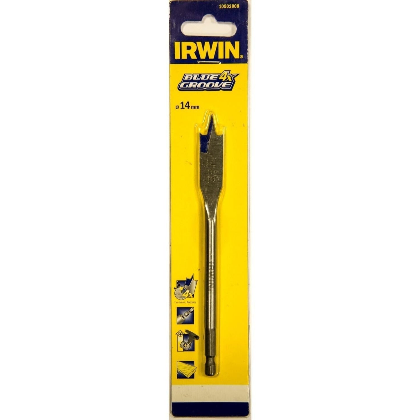Irwin 2000 Speedbor Flat Bit 14mm, argent / bleu