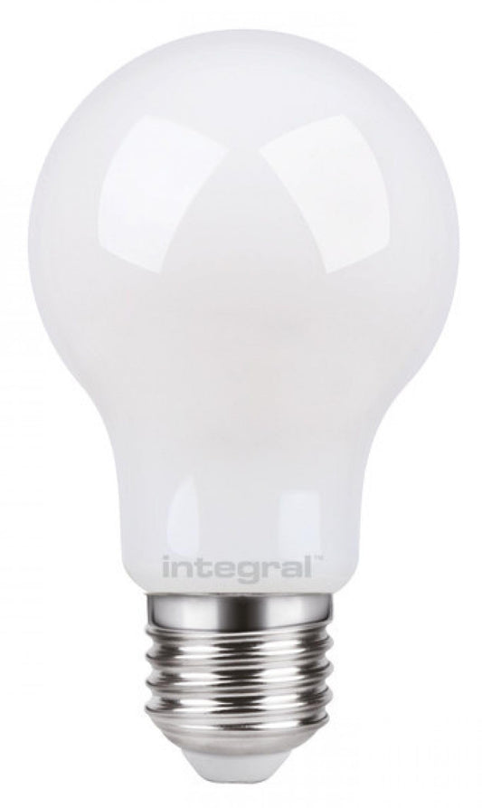 Integral ILGLSE27DC095 7w LED Pearl GLS Light Bulb, Full Glass, dimmable, 2700K, E27, 806lm =60w