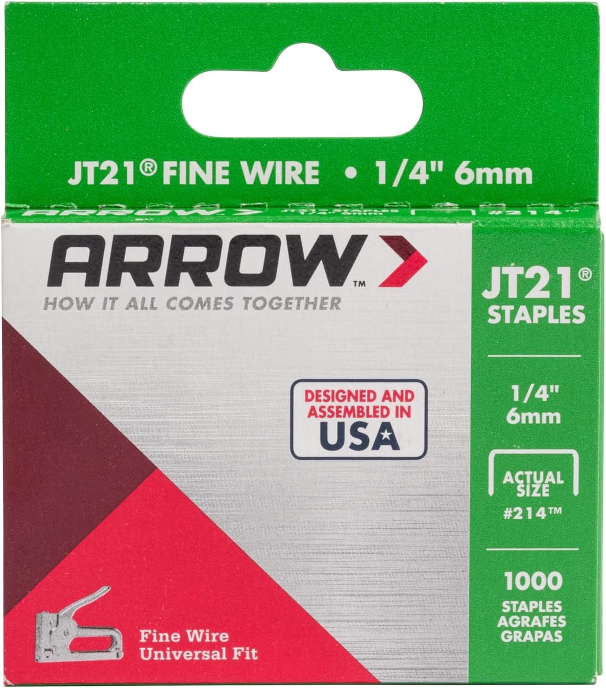 Pfeilverschluss 214 Original Jt21/T27 1/10,2 cm Heftklammern, 1,000-staple