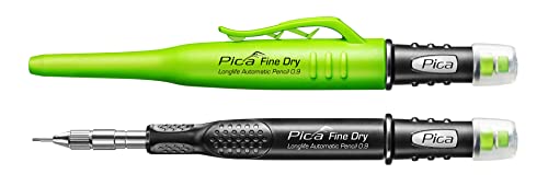 Pica Fine Dry – Longlife Automatic Pencil 0.9 (Markierstift, Minen-ø 0,9 mm, für präzises Anzeichnen, High-Tech-Druckmechanik für automatischem Minenvorschub) 7070