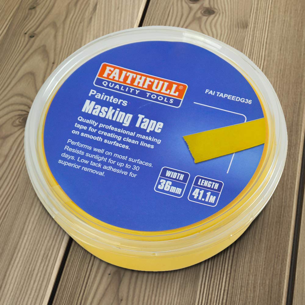 Faithfull FAITAPEEDG36 Edge Masking Tape 36mm x 41.1M