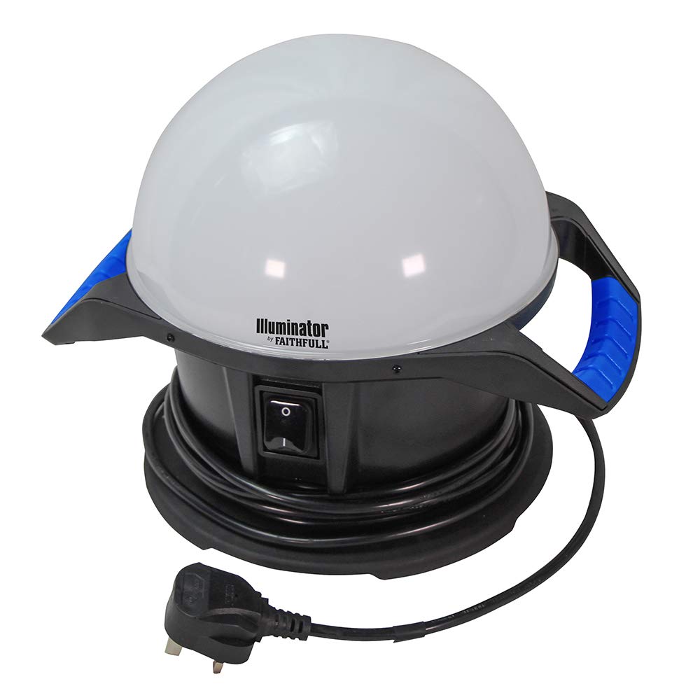Faithfull FPPSLTL50 Illuminator LED Mains Powered Work Light 50W - 4000Lm with Power Take Off Socket, (Link up to 15 Units). 5M Cable