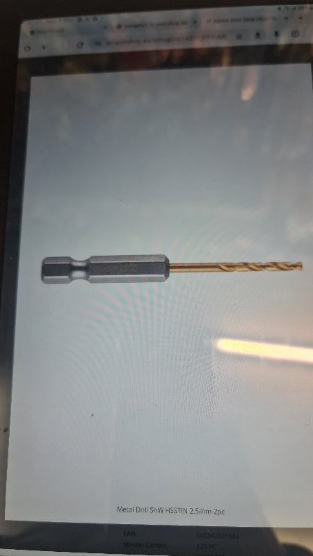 Milwaukee impact metal drill bit 2.5mm 2pc