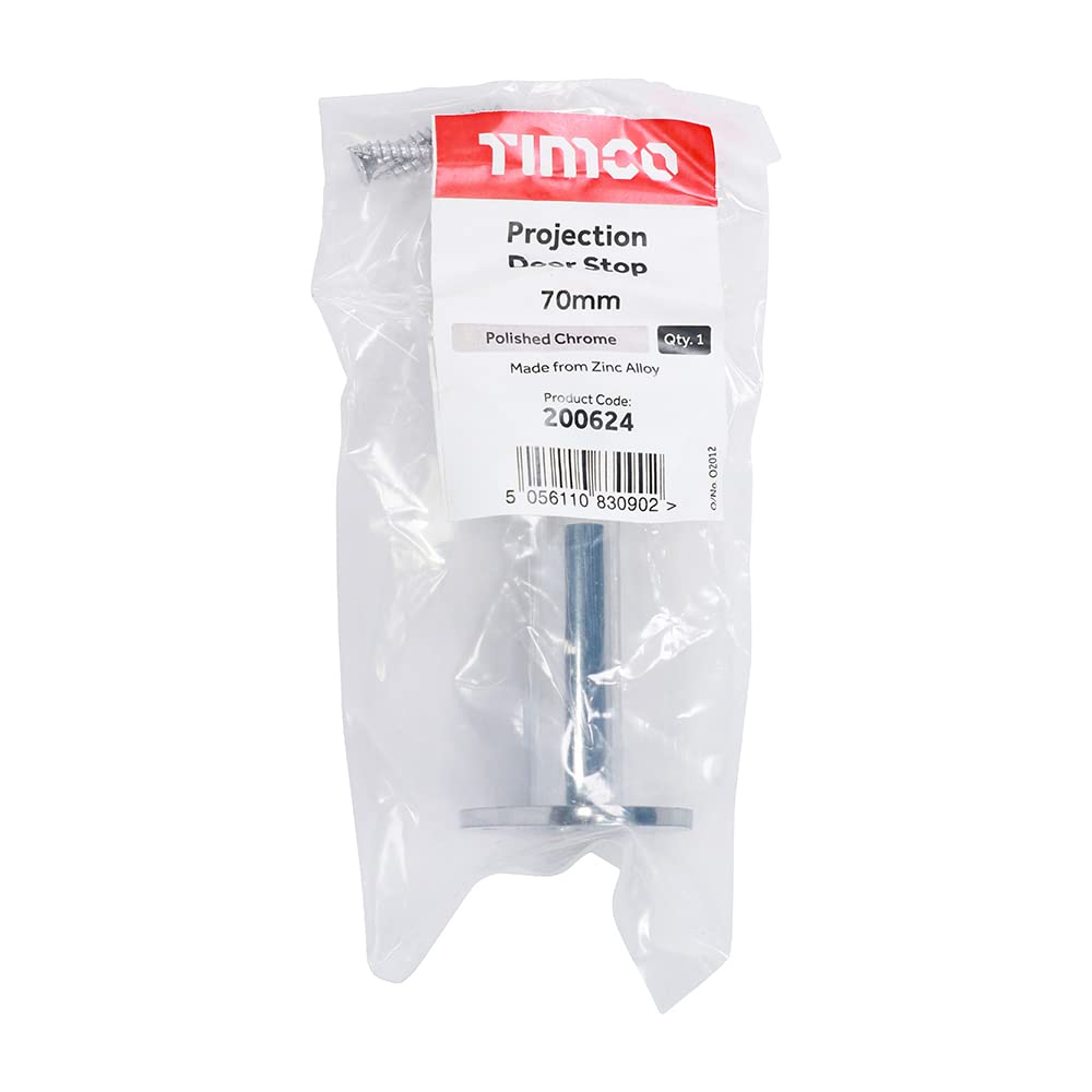 TIMCO Projection Door Stop - Polished Chrome