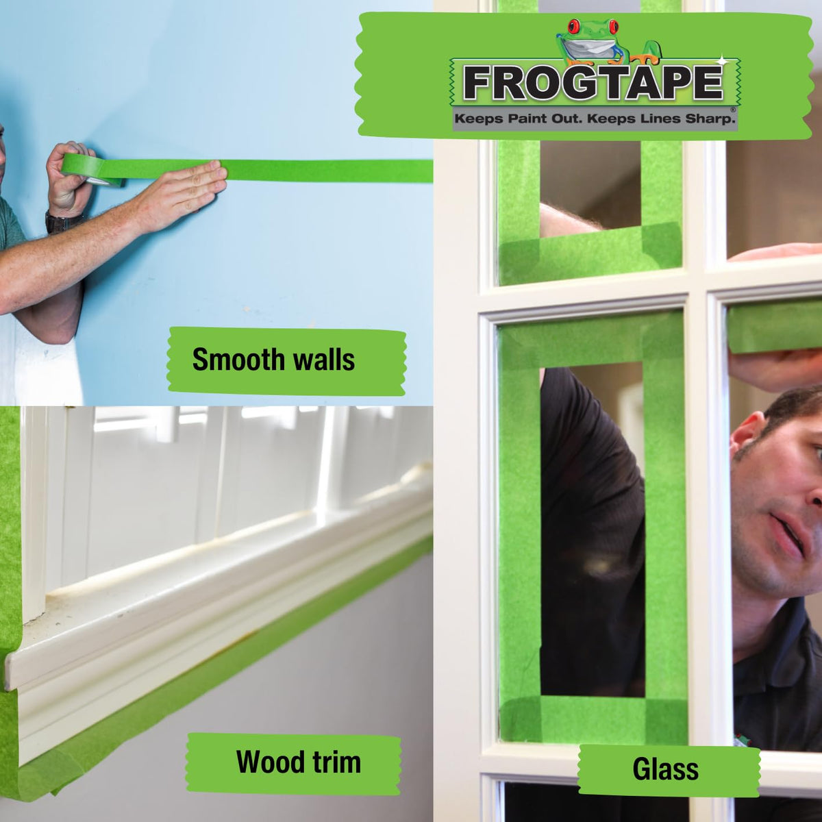 Frog Tape 150182.24 Green Multi Surface Painters Masking Tape 24mm x 41.1m, Pack of 24