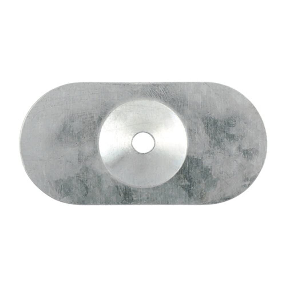 TIMCO Oval Metal Insulation Stress Plate Silver - 82 X 40