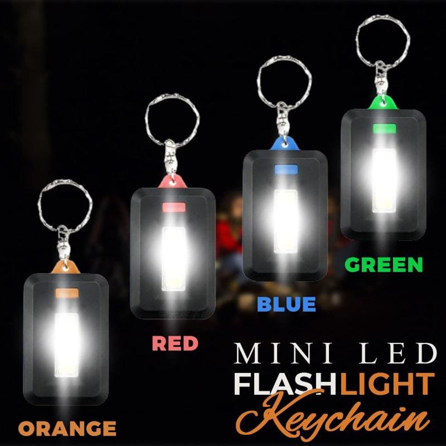 PanStro Portable Mini COB LED Keychain Flashlight Outdoor Camping Climbing Light Lamp Bag Pendant LED Keyrings Key Rings Torch Flashlight For Kids Women Girls (Red)