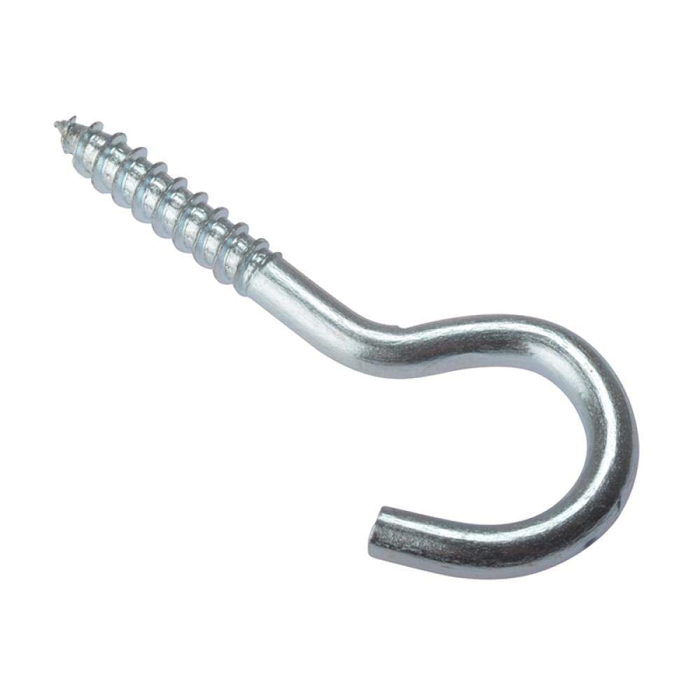 Forgefix Screw Hooks | 100 x 18g | Zinc Plated | Bag 10