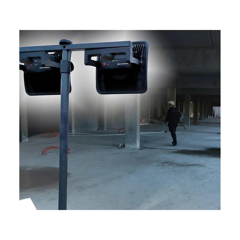 Scangrip 35308 Lighting 03.5308 Dual Bracket for Positioning of Two Lamps, Black