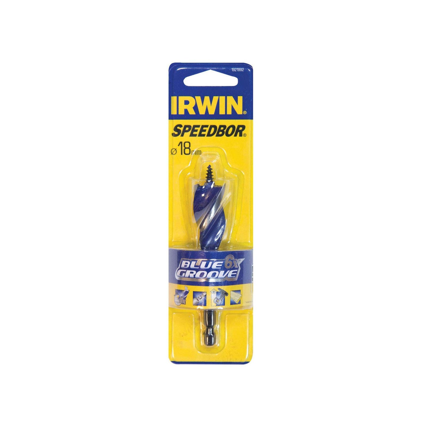 Irwin 1921930 14 mm x 4-Inch 6X Blue Groove Stubby Wood Bit - Parent