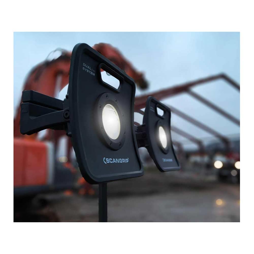 Scangrip 35308 Lighting 03.5308 Dual Bracket for Positioning of Two Lamps, Black
