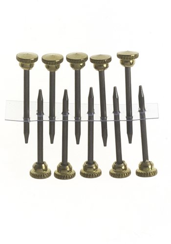 X Picture Hooks No.4 Brass Plated 10 Pack Blister - 12890
