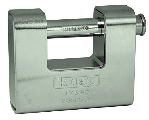 Kasp K17580 Armoured Shutter Lock-80mm, Silver