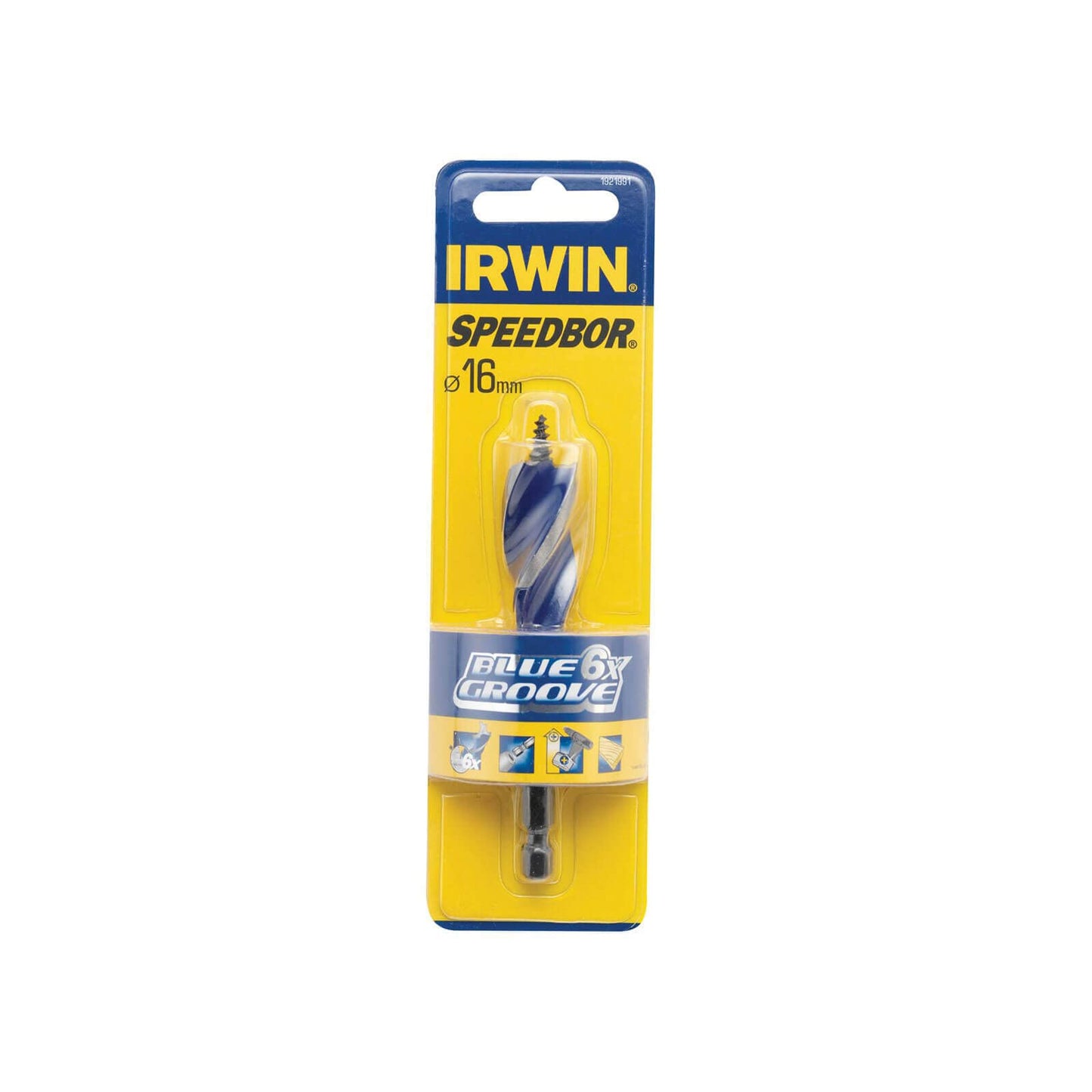 Irwin 1921930 14 mm x 4-Inch 6X Blue Groove Stubby Wood Bit - Parent