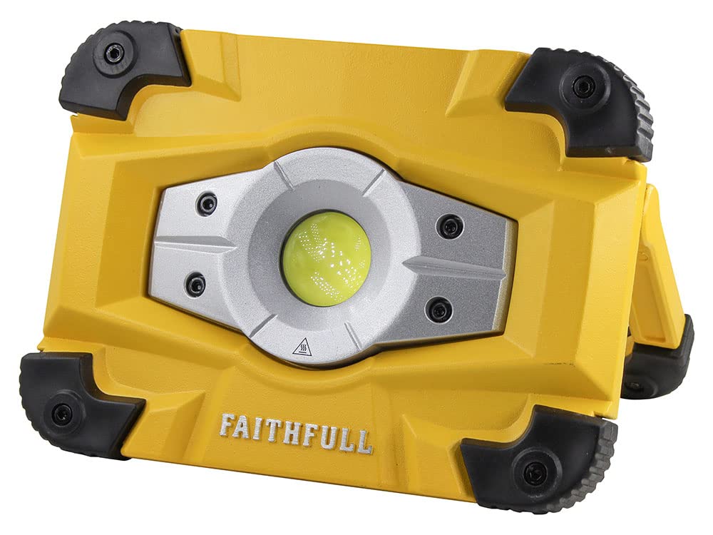 Faithfull Rechargeable LED Work Light/Emergency Light Powerbank Feature. Detachable Magnetic Base 20W - 2000 Lm