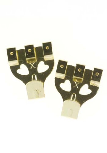 X Picture Hooks No.4 Brass Plated 10 Pack Blister - 12890