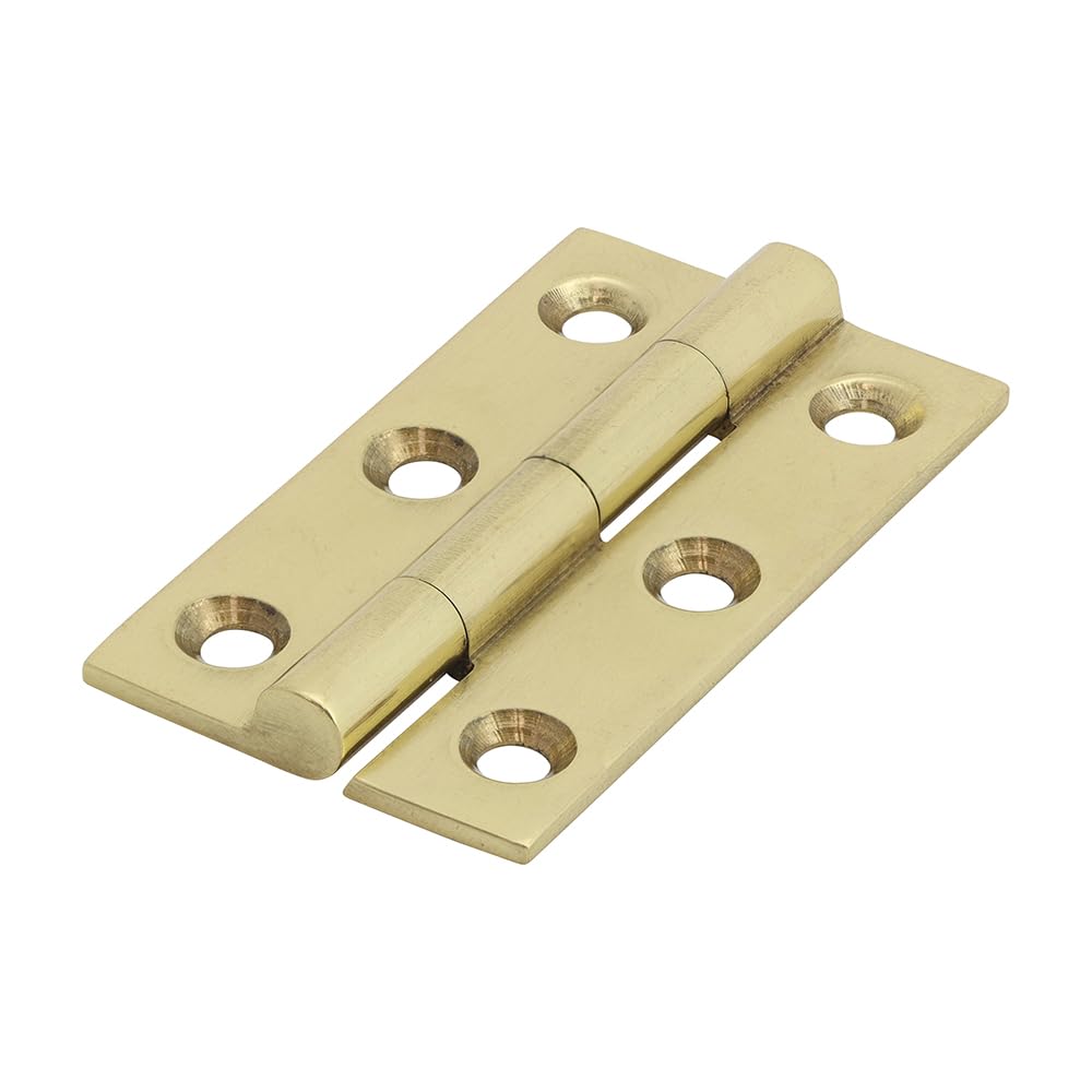 Timco - Solid Drawn Hinge - Solid Brass - Polished Brass (Size 50 x 28-2 Pieces)