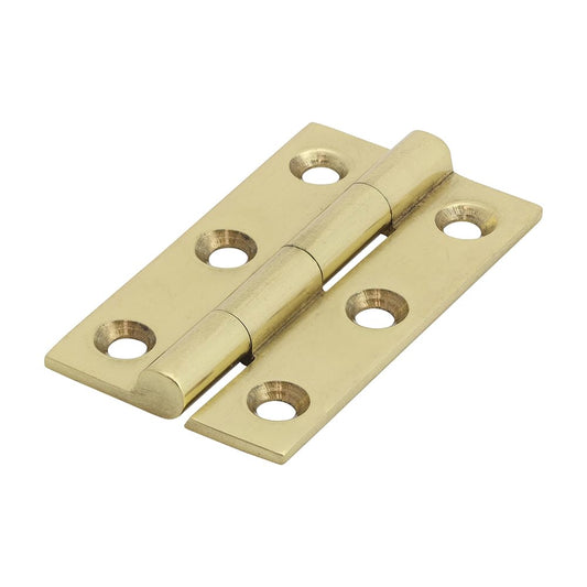Timco - Solid Drawn Hinge - Solid Brass - Polished Brass (Size 50 x 28-2 Pieces)