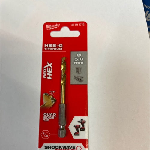Milwaukee impact Metal drill bit 5.0mm