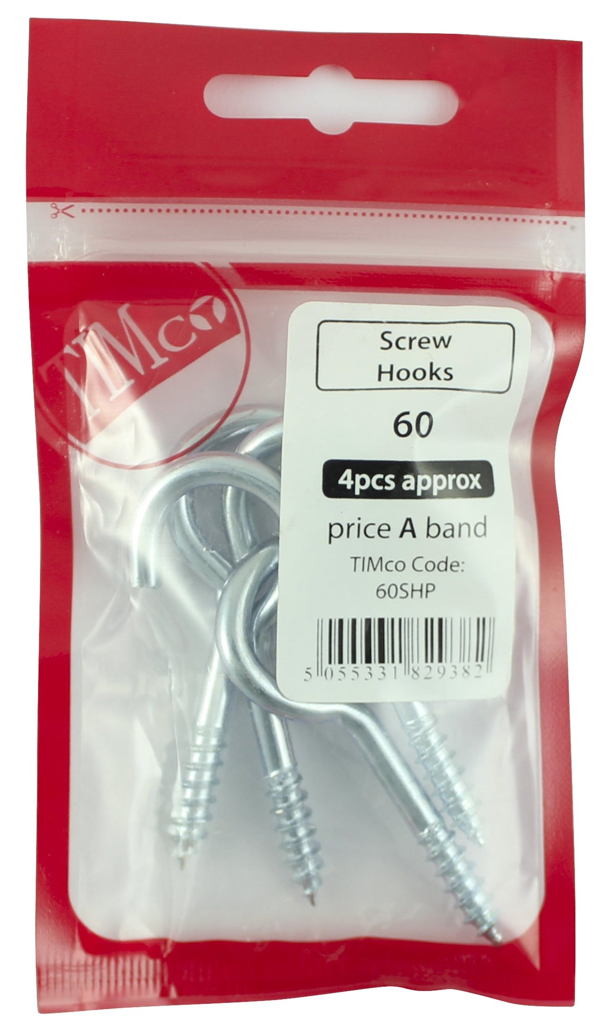 TimCo 60SHP Screw Hooks-BZP