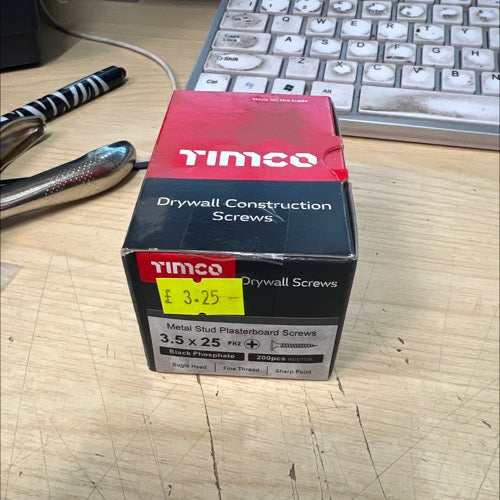 Timco dry wall screws 3.5 x 25