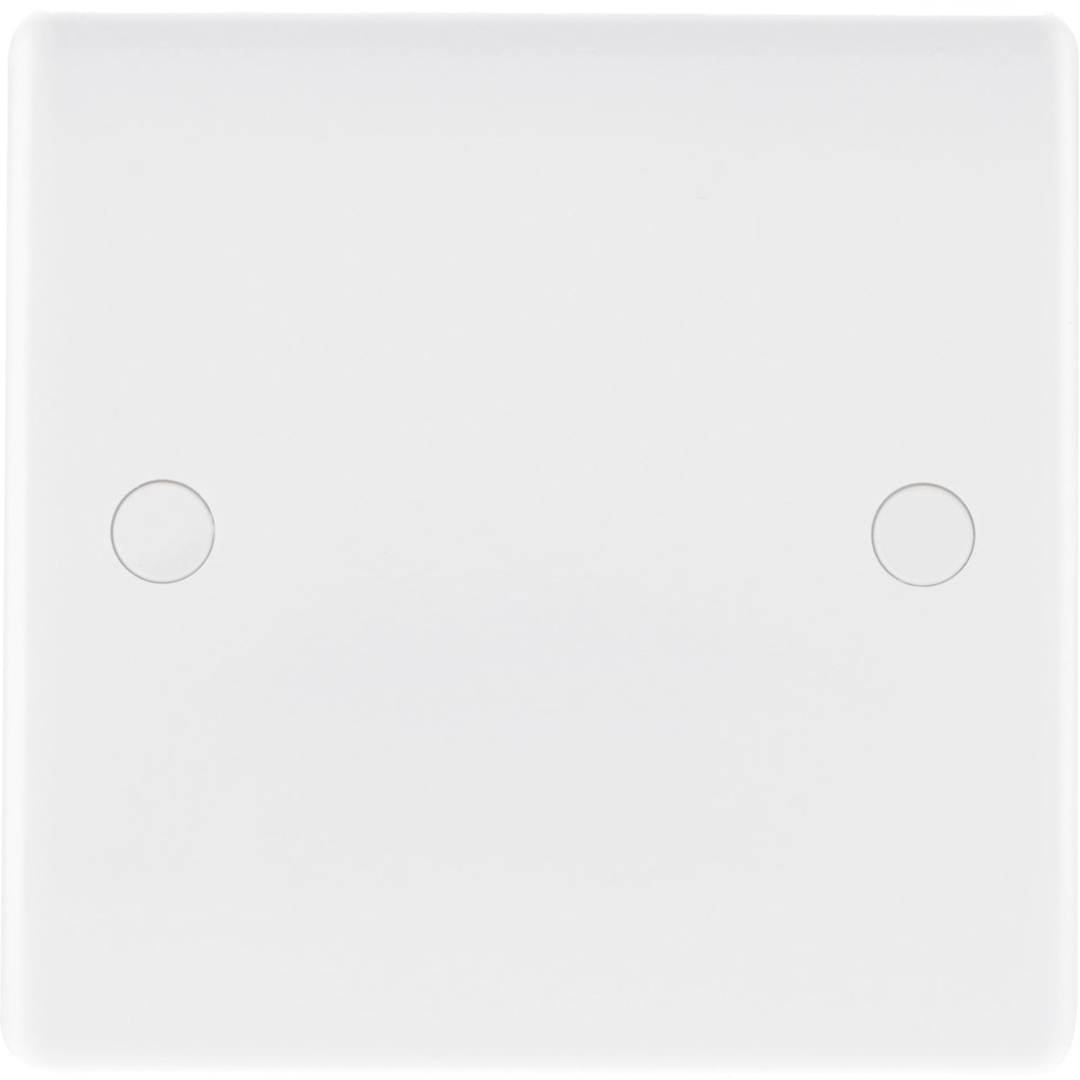 BG Electrical Single Blank Plate, Unused Electrical Connection Cover, Round Edge, Nexus 800 Series, White Moulded, 894