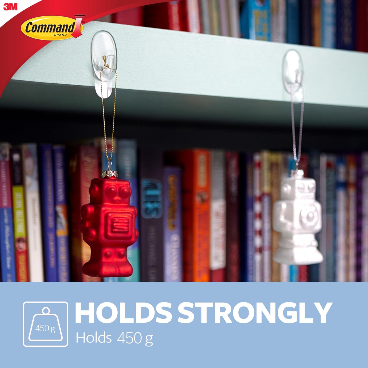Command Clear Medium Hooks with Clear Strips