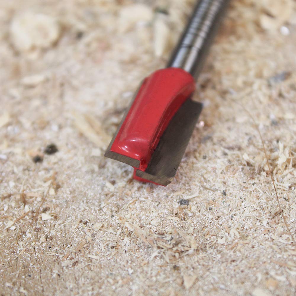 Faithfull FAIRB26 Oberfräsen-Bit, TC, zweischneidig, 1/4 Zoll, 12 mm, Rot/Silber