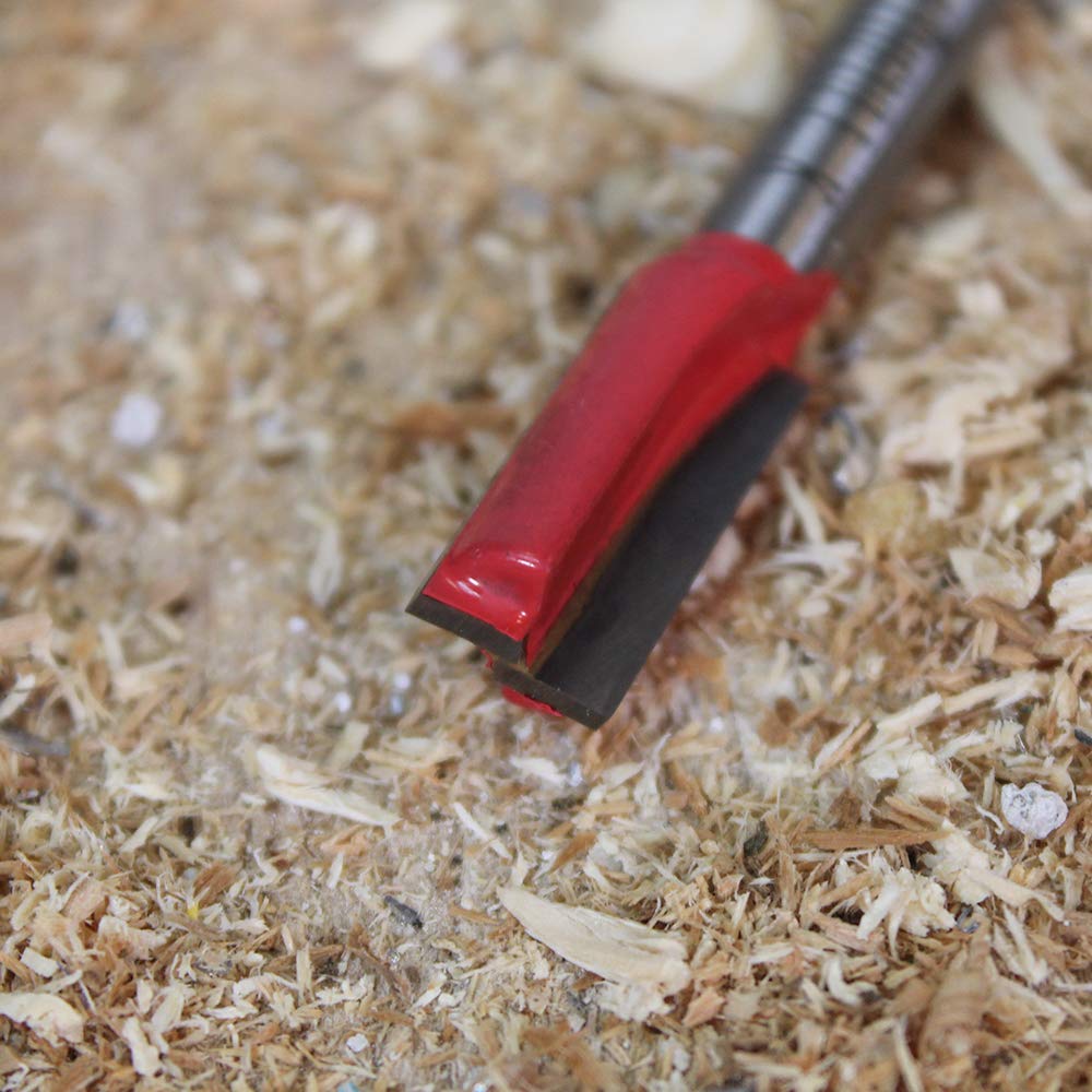 Faithfull FAIRB26 Oberfräsen-Bit, TC, zweischneidig, 1/4 Zoll, 12 mm, Rot/Silber