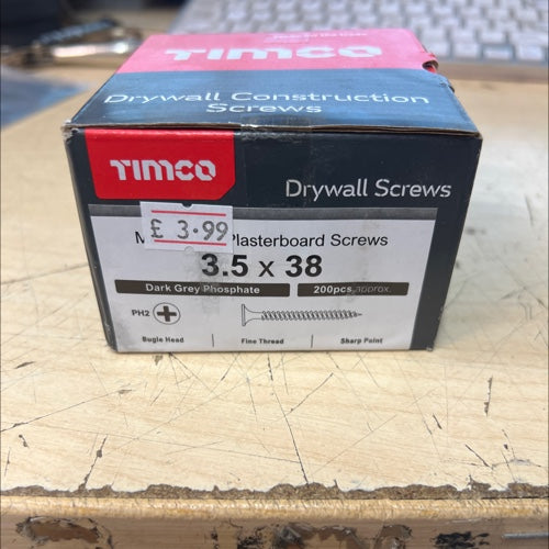 Timco dry wall screws 3.5 x 38