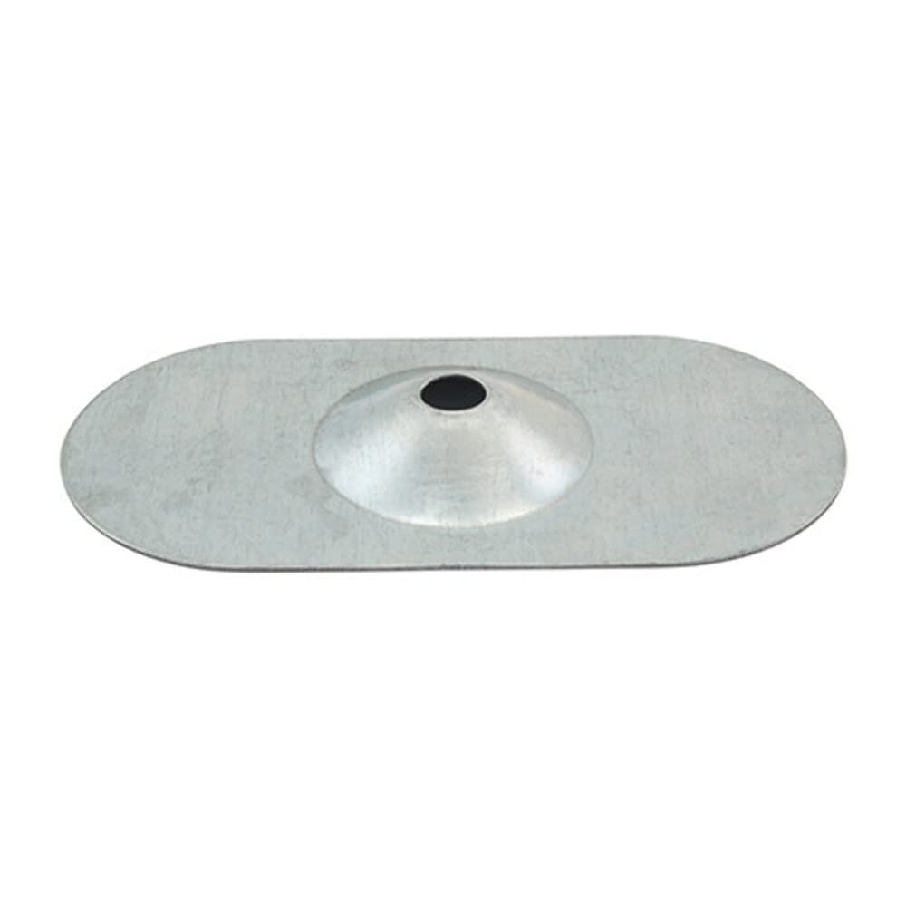 TIMCO Oval Metal Insulation Stress Plate Silver - 82 X 40