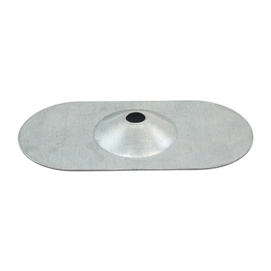 TIMCO Oval Metal Insulation Stress Plate Silver - 82 X 40