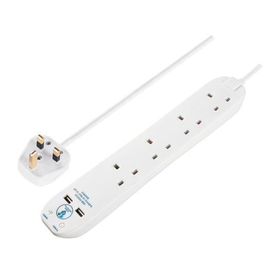 Masterplug Surge Protected extension cord with 2 x USB Sockets