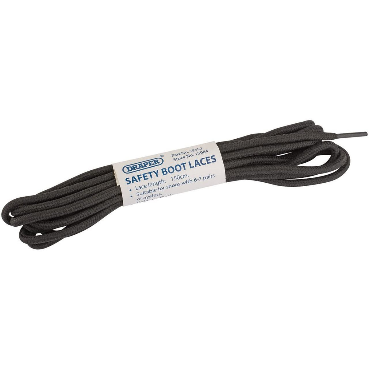 Draper 15064 Spare Laces for COMSB and CHSB Safety Boots, Black,?17 x 2.5 x 2.5 cm; 20 Grams
