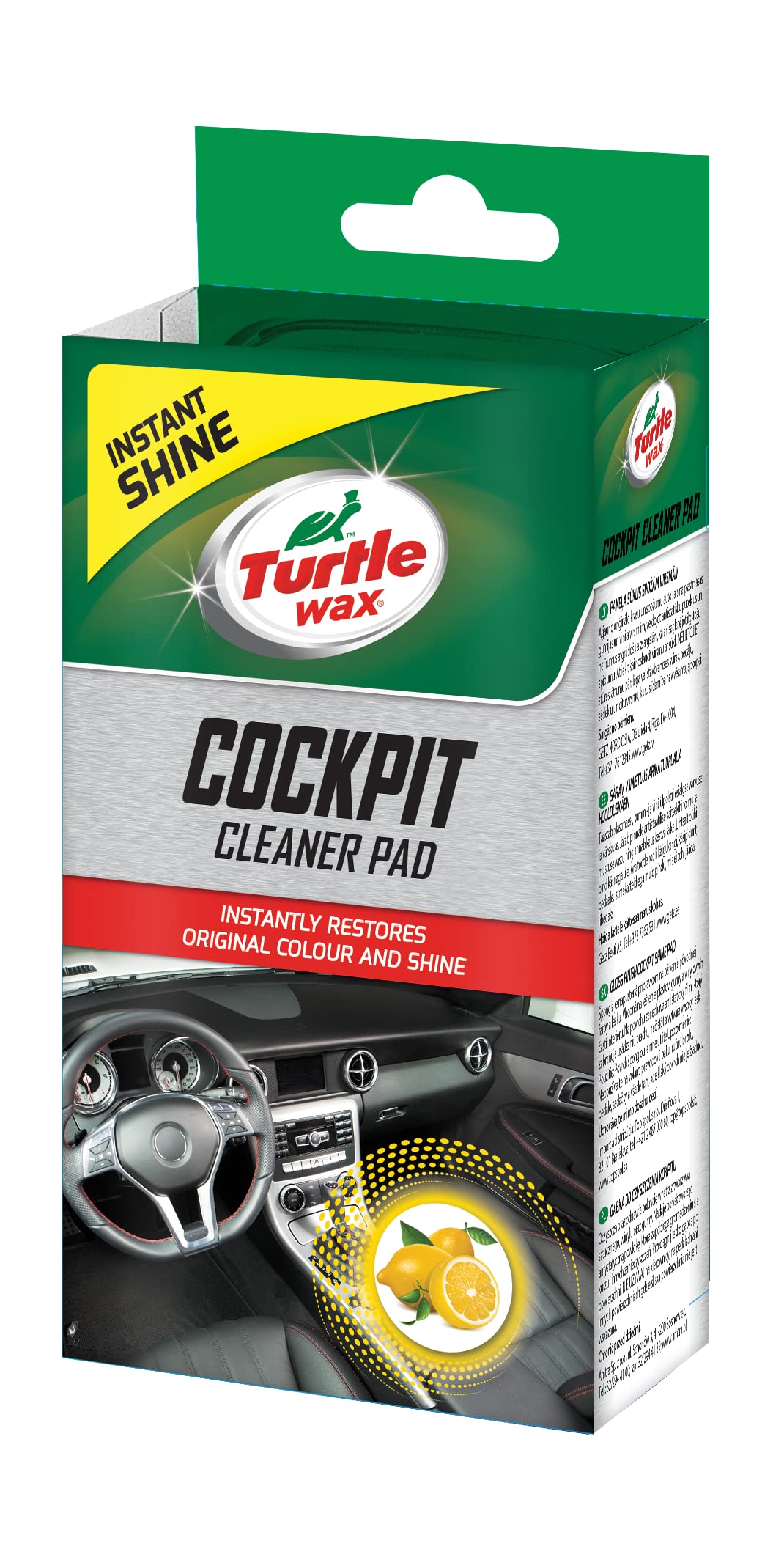 Turtle Wax 51680 Cockpit Pad Interior Car Cleaning Sponge Dust Air Freshener, gray