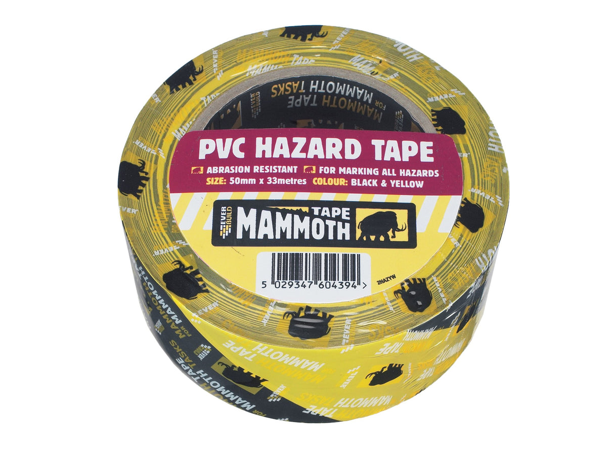 Everbuild EVB2HAZRD 50 mm x 33 m PVC Hazard Tape - Red/White_P