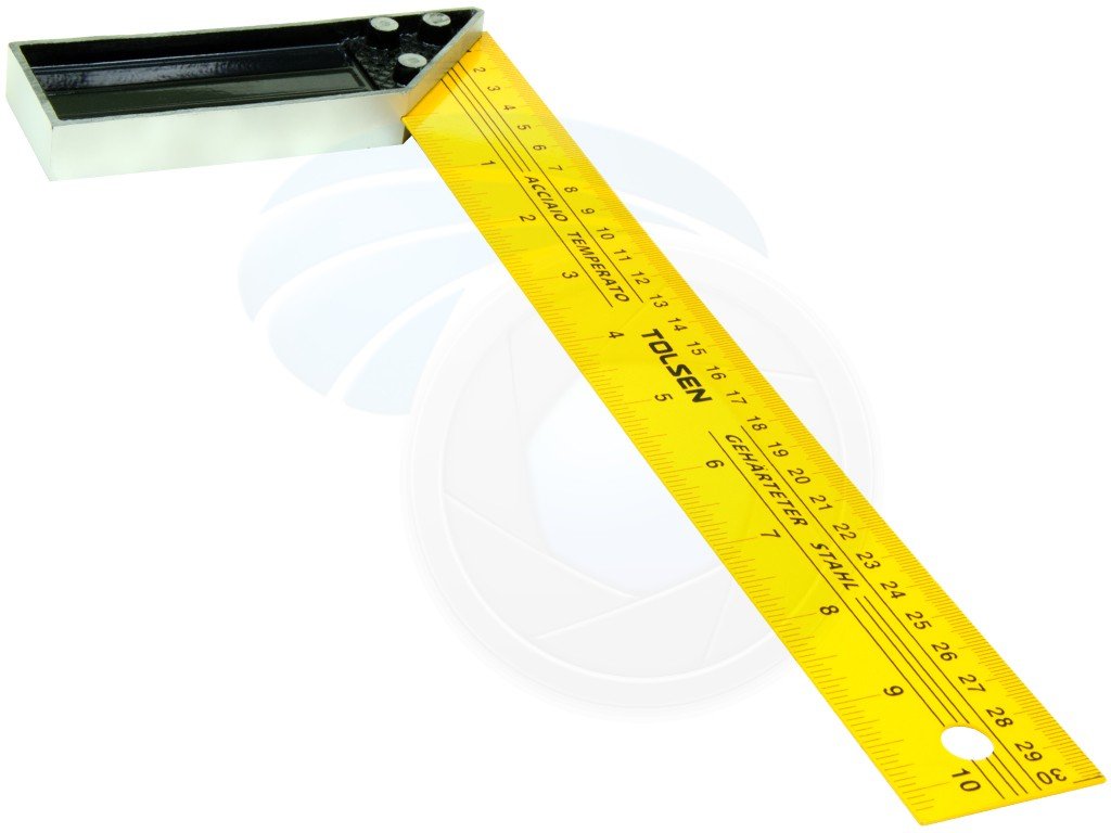 Tolsen Aluminium Right Angle Square Ruler L Shaped Carpenters Set Square Metric & Imperial 12" 300mm