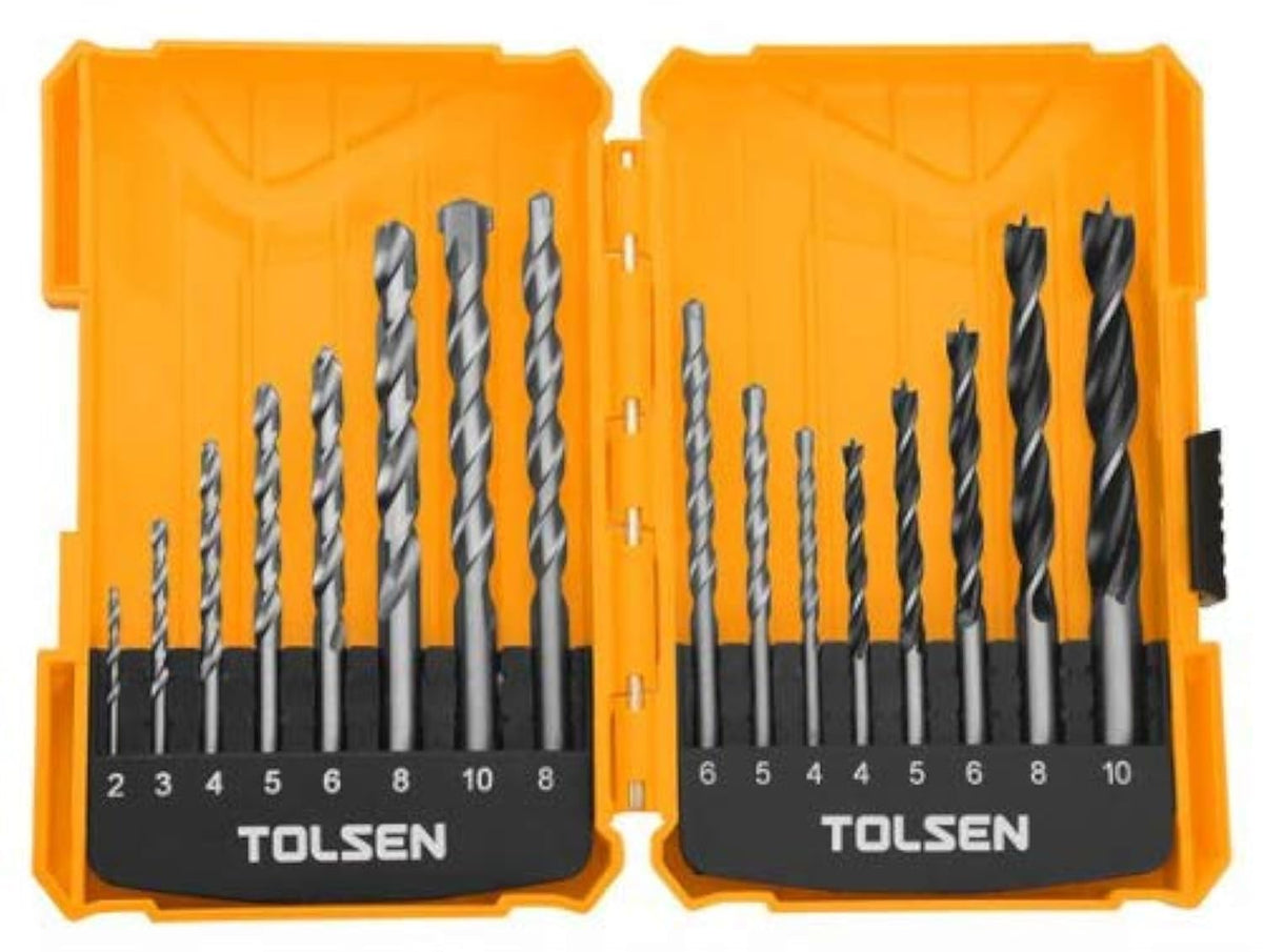 Tolsen Drill Bit Set 16 Pieces