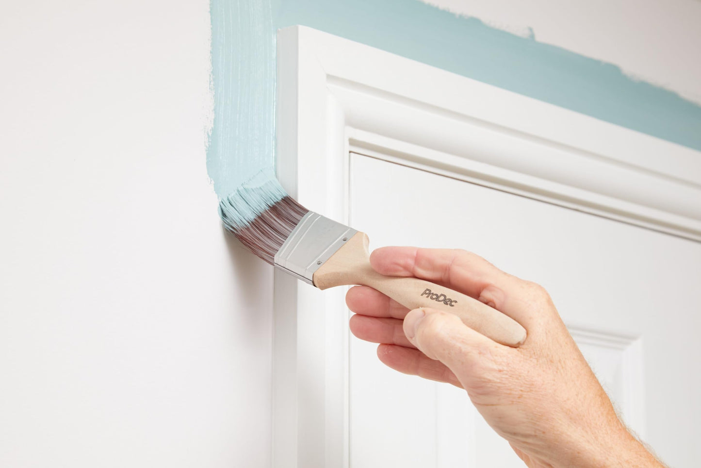 ProDec 2 inch Premier Trade Professional Synthetic Short Handle Cutting In Paint Brush for Sharp Edge Lines Painting with Emulsion