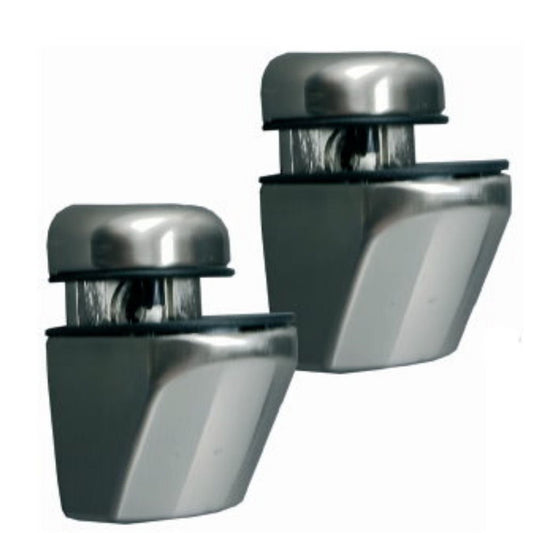 1 Pair Large x Satin Chrome Steel Adjustable Glass Shelf Support Brackets 6-22mm
