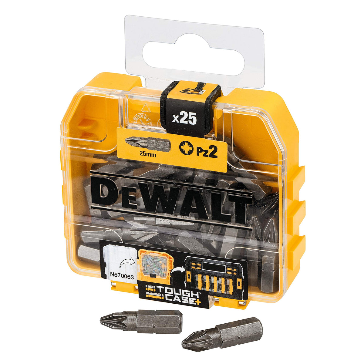 Dewalt DT71521-QZ DT71521-QZ-Juego 25 puntas Pz2 de, Yellow/Black, 25 mm, Set of 25 Pieces