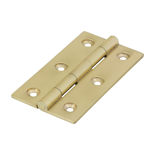 Timco - Solid Drawn Hinge - Solid Brass - Polished Brass (Size 75 x 40-2 Pieces)